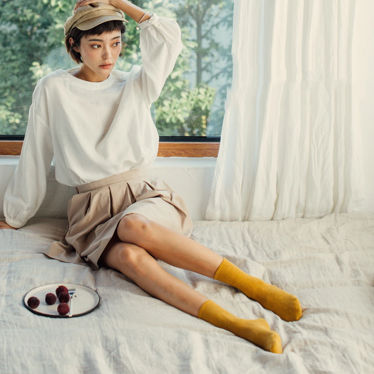 Весенне-летние модные весенне-летние женские повседневные женские хлопковые носки однотонные простой носок для девочек Harajuku Calcetines Meias