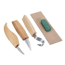 5 шт. резьба по дереву долото детальный деревообрабатывающий чип Whittling резак ручной набор инструментов дубовая деревянная ручка углеродистая сталь лезвие качество