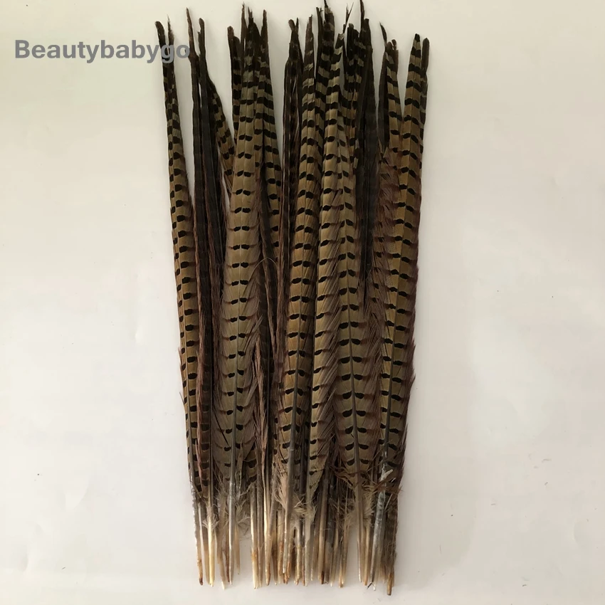 50-55cm 20-22inch Silver Paint Ringneck Pheasant Tails Feather Natural Chicken Feathers For Carnival Halloween Decorations Craft