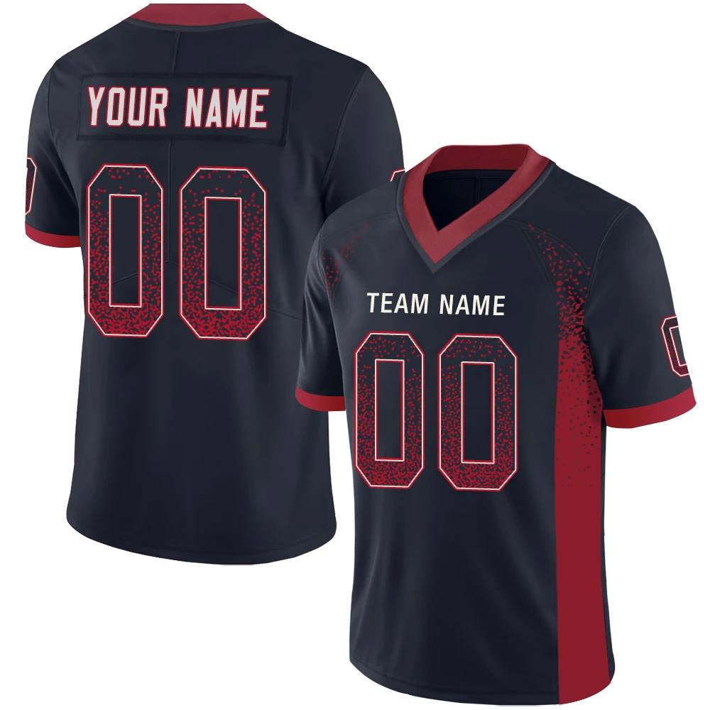 Camiseta de fútbol americano personalizada, diseño personalizado, estampado de nombre de tu número, Juego de Rugby, ropa de entrenamiento para hombres/jóvenes|Camisetas de fútbol americano| - AliExpress