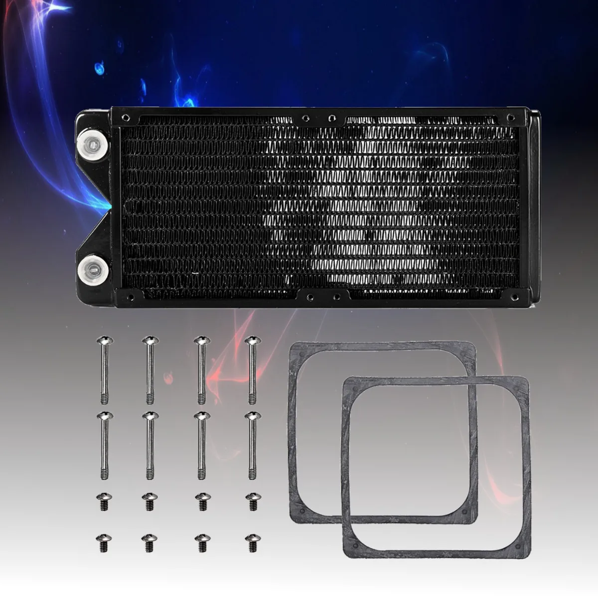 Медь G1/4 240 мм 12 трубок компьютер PC водяного охлаждения радиатора cpu GPU радиатор