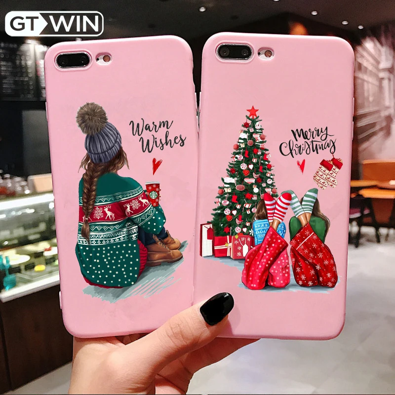 Чехол для телефона GTWIN с мультяшным Сантой iPhone 11 Pro Max X XR XS 6 6s 7 8 Plus Рождественский
