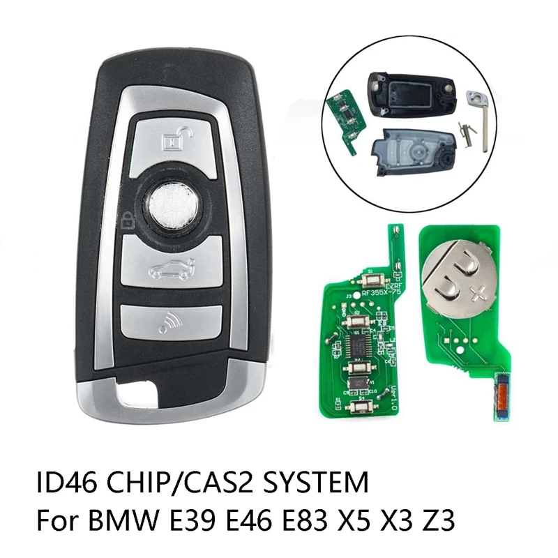 Топ! дистанционный флип ключ с чипом ID46 CAS2 система HU92 Blade 4 кнопки для BMW E39 E46 E83 X5 X3