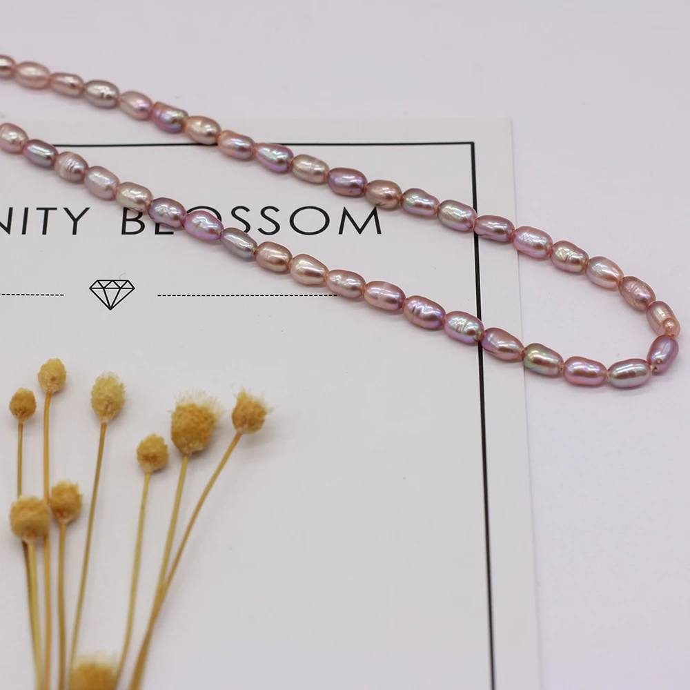Real Natural Freshwater Pearl Rice Beads Loose Pearls Bead For DIY Charm Bracelet Necklace Jewelry Accessories Making 3-3.5mm