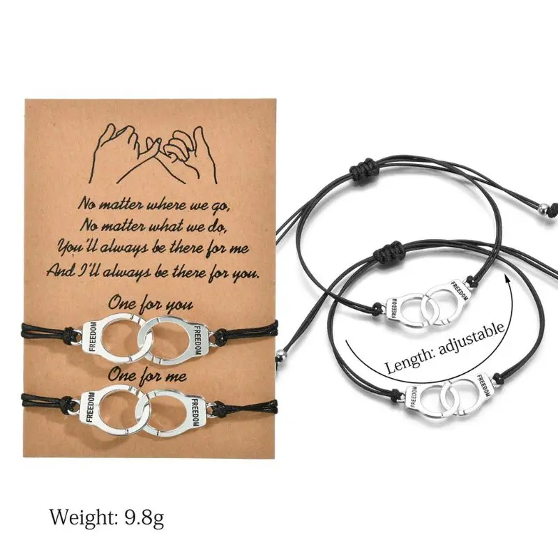 Bracelet Jewelry Handmade Police Officers Handcuffs Charm Friendship Couple