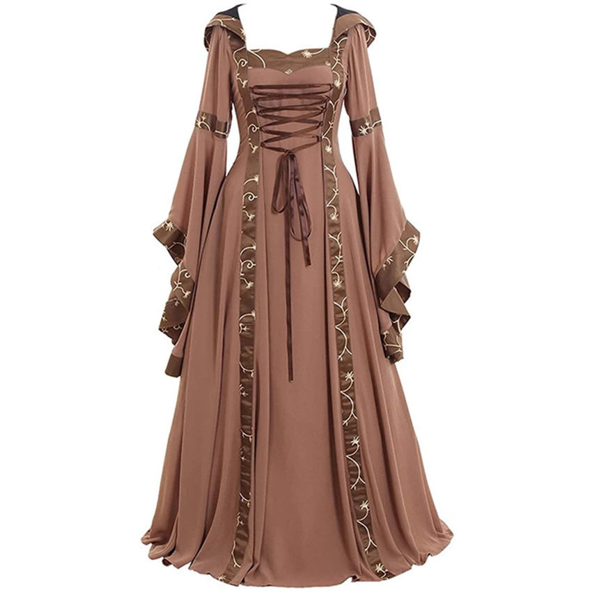 Medieval Cosplay Costumes for Women Halloween Carnival Middle Ages Stage Performance Gothic Retro Court Victoria Dress S-5XL |