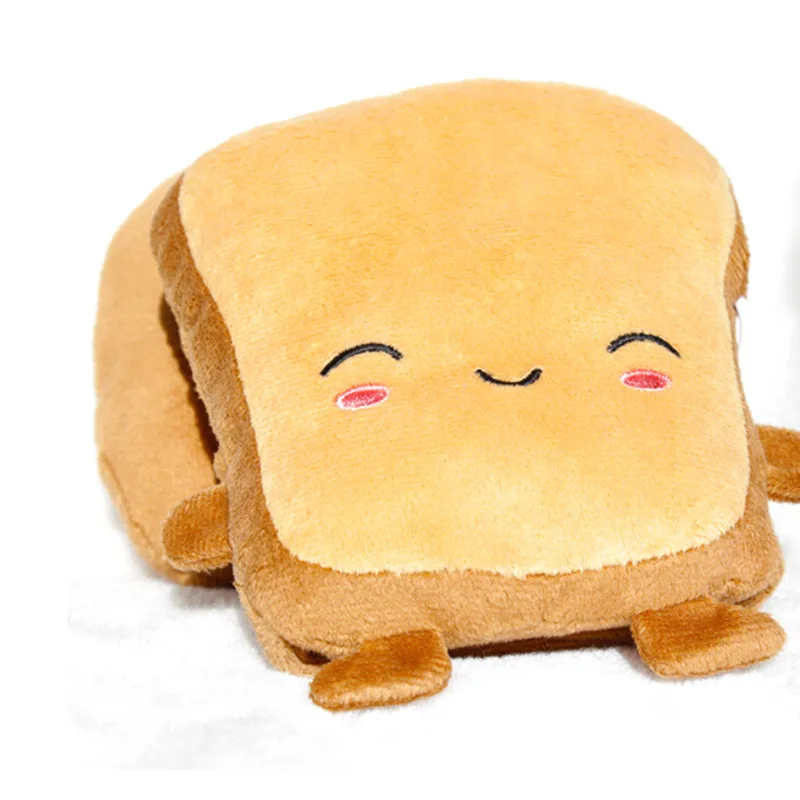 Creative Cute Cartoon Bread Design Full Finger Gloves Practical Winter USB-powered Electric Hand Thermal Gloves Sports Gloves