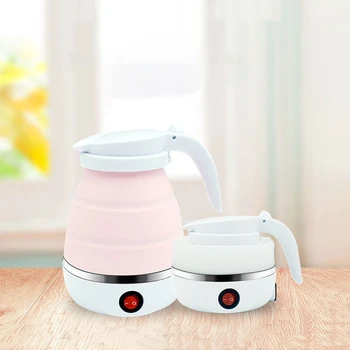 

800W Mini Folding Electric Kettle Household Multifunctional Silicone Travel Kettle High Temperature Resistant Portable Kettle