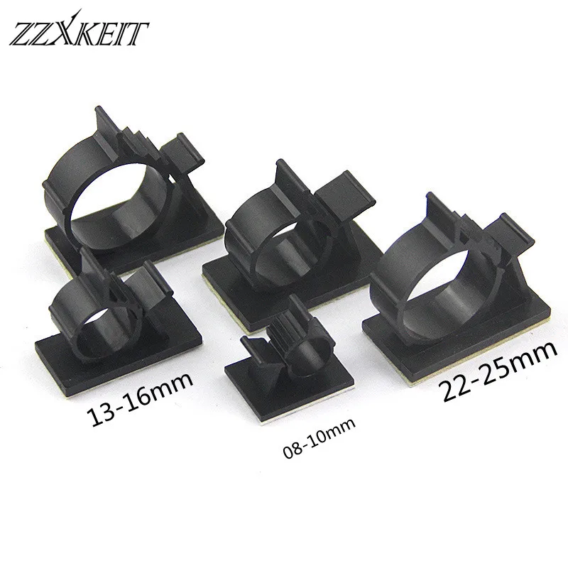 30Pcs Self Stick Wire Organizer Line Cable Clip Buckle Clips Clamp Table Wall Fixer Fastener Holder Data Telephone Winder | Электроника