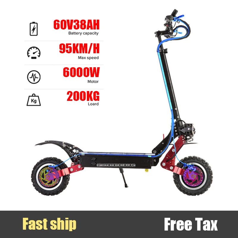 C11a Adult 11inch 6000w High Power Electric Scooter 60v 38ah Off Road Escooter Foldable E Scooter Skateboard Step Scooters Electric Scooters Aliexpress