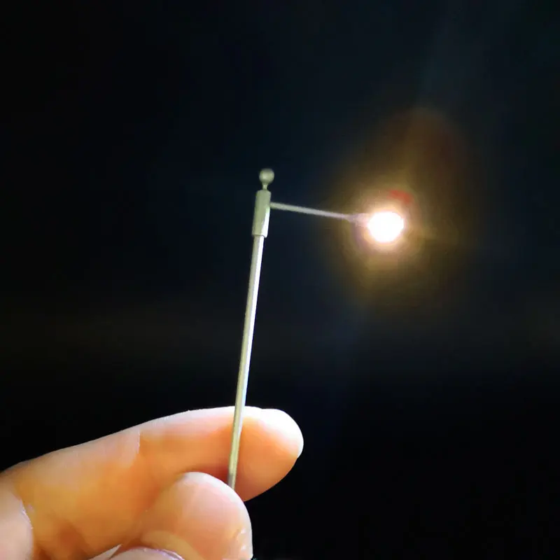 3 шт. светодиодный 1: 87 HO 1:120 TT 1:150 N масштабная модель поезда одноголовый уличный светильник миниатюрный песочный Настольный трек-сцена аксессуары