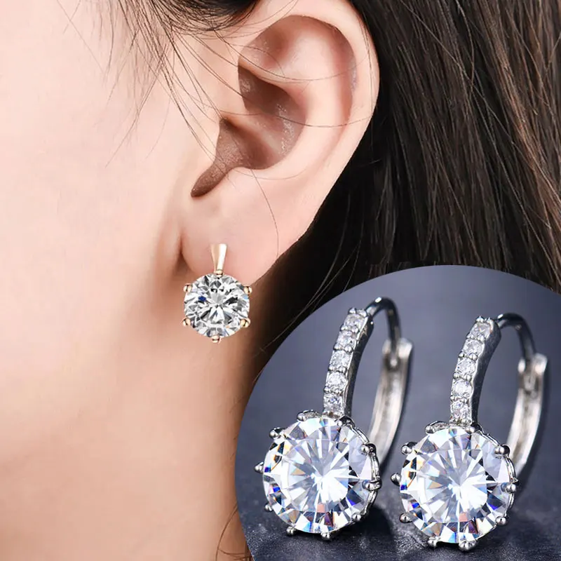 MISANANRYNE Women Fashion Rhinestones AAA Statement Stud Earrings Colorful Crystal Hoop Accessories Boucle D'oreille | Украшения и