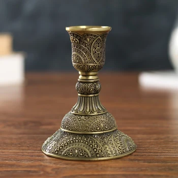 

Metal candlestick for 1 candle "Raja" bronze 10x8x8 cm 4635000