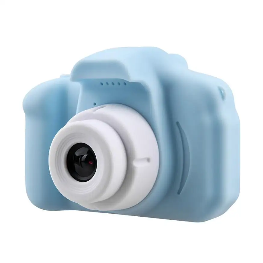 blue 2,0 дюймов Мини Цифровая камера HD 1080p экран детская камера игрушка для наружной фотосъемки реквизит милая детская камера для мальчиков и девочек подарок - Цвет: blue