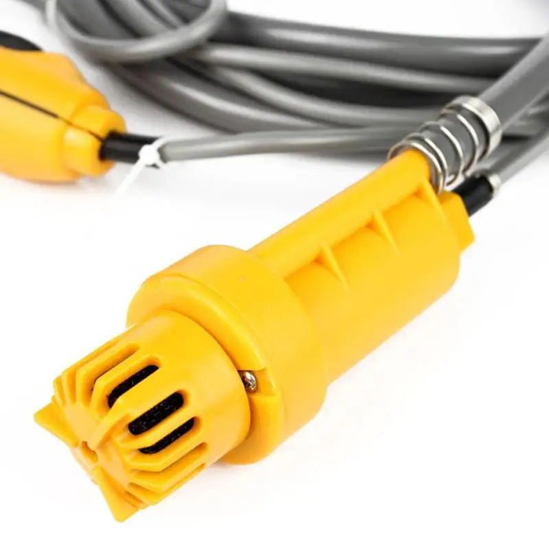 Cabeça de Chuveiro ao ar Arruela com Tubo de Água Portátil Elétrica Borracha Amarelo Carro Livre Caravana Van 12 v 10 Cabeça de chuveiro portátil 12 v elétrica