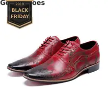 Модные красные мужские туфли из натуральной кожи с принтом; мужские оксфорды; модные кожаные туфли; слипоны на низком каблуке; мужские тонкие туфли для отдыха