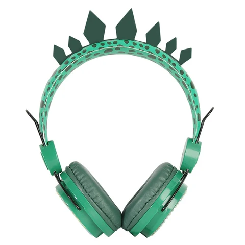 Dinosaur Wired Headphones Children Music Stereo Headsets 3.5mm Headphone For Learning Games Mobile Phone Headphones