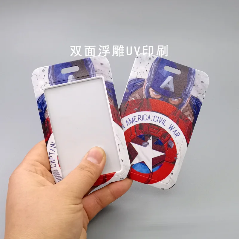 Super Hero Card Cases Card Lanyard Key Lanyard Cosplay Badge ID Cards Holders Neck Straps 1 Set