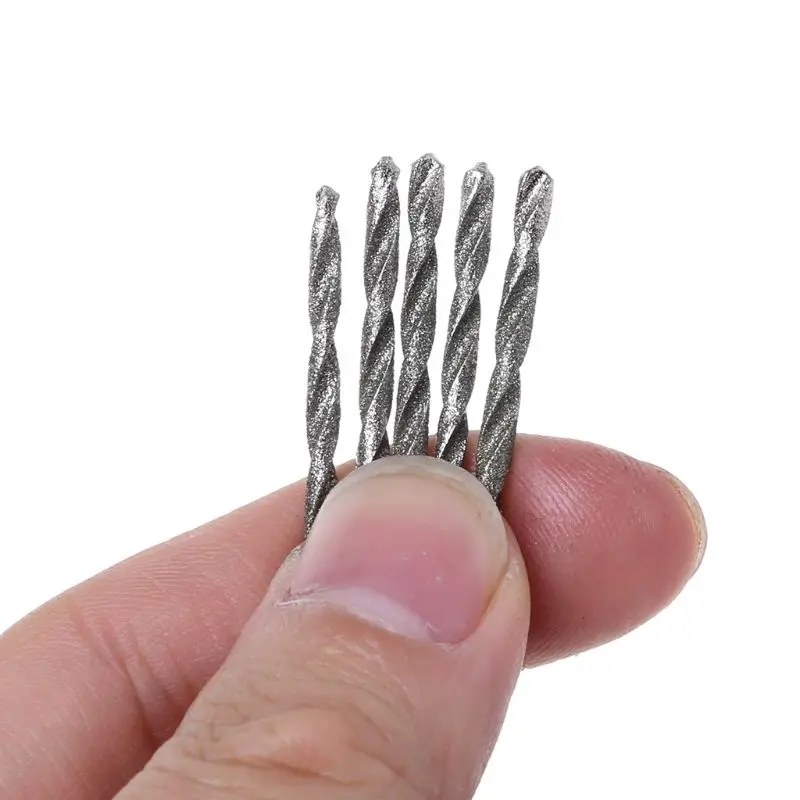 

20Pcs 1mm 1.5mm 2mm 2.5mm Diamond Coated Twist Drill Bits Set For Glass Soft Metal Tile Stone E15A