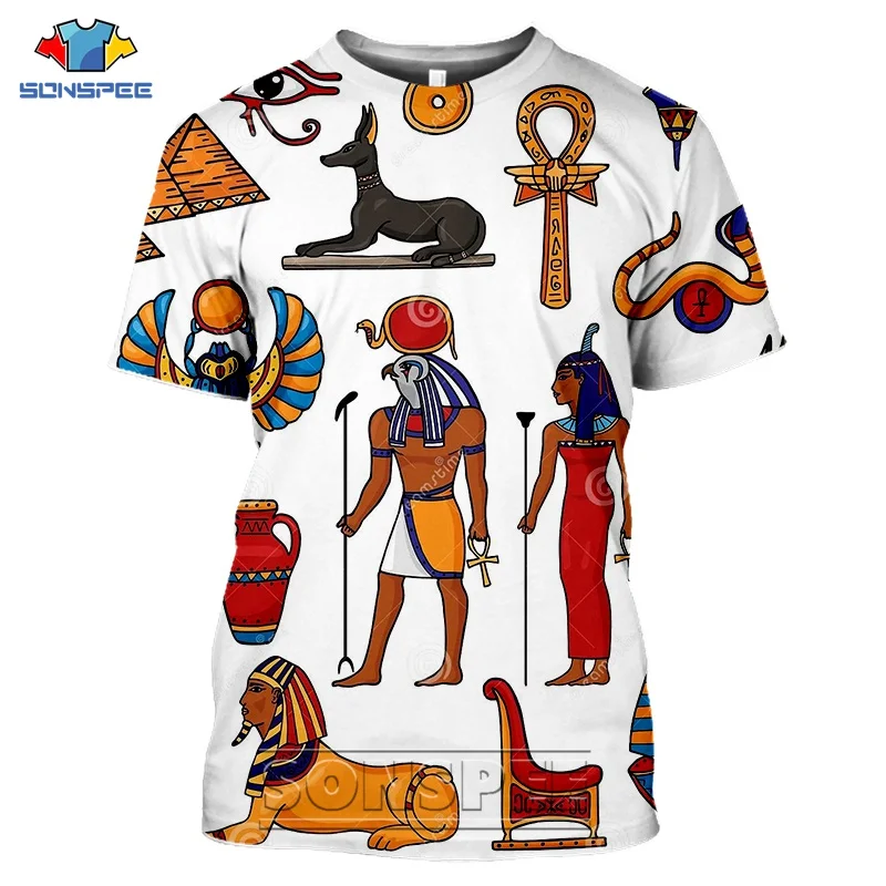 Cleopatra Ancient Horus Egyptian t shirt God Eye of Egypt Pharaoh Anubis Graphics 3d Print T-shirt MenWomen Unisex Streetwear (24)