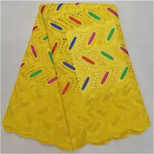 Швейцарская кружевная ткань, хлопок, Suisse, сухая кружевная ткань, высокое качество, ткань из Дубая швейцарская вуаль, кружево в швейцарском стиле, 5 ярдов/партия