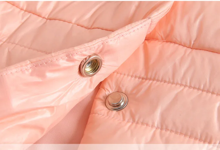 Зимняя длинная Европейская Ультралегкая куртка для девочек, модная черная и розовая парка, красивая детская верхняя одежда, весеннее пальто