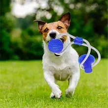 Собака мячик, игрушка для животных с присоской резиновая игрушка собака щенок игрушки собака зубная щетка Собака Игрушки для маленьких больших собак Petshop популярные игрушки