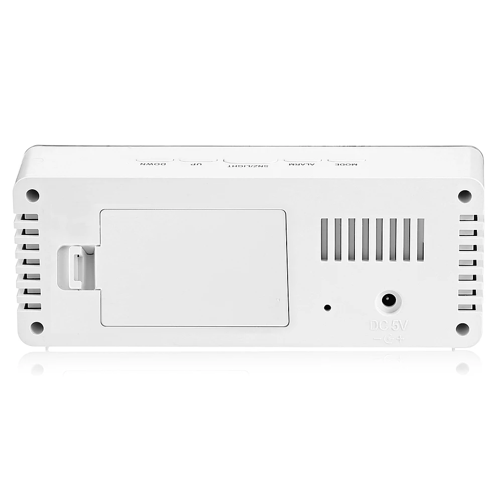  Table Clock Alarm Clock Snooze LED Digital Mirror Clock Time Temperature Large Electronic Display R