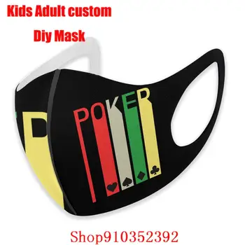 Mascarillas de póker con filtro y protección lavables, juego de cartas, Casino, regalo