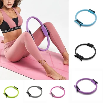 

Pilates Ring Fitness Circle Weight Loss Body Toning Magic Circle and Resistance Exercise Fitness Ring for Toning Thighs Abs Legs