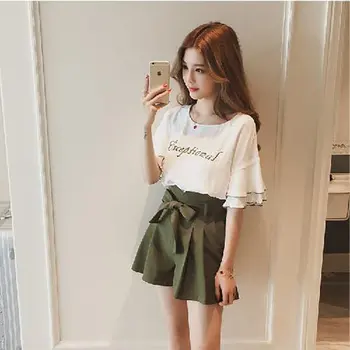 

Single / two-piece, sports wide-legged shorts suit, summer schoolgirl bow shorts with embroidered blazer suit