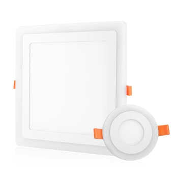 

Double Color LED Panel Light 6W 9W 16W 24W Round Square Panel LED Spot light AC85~265V Indoor Recessed Downlight