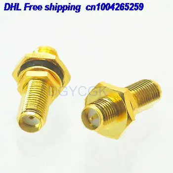 

DHL 100pcs Conversion Adapter RPSMA female to SMA female F nut bulkhead For Antenna connector 22ds
