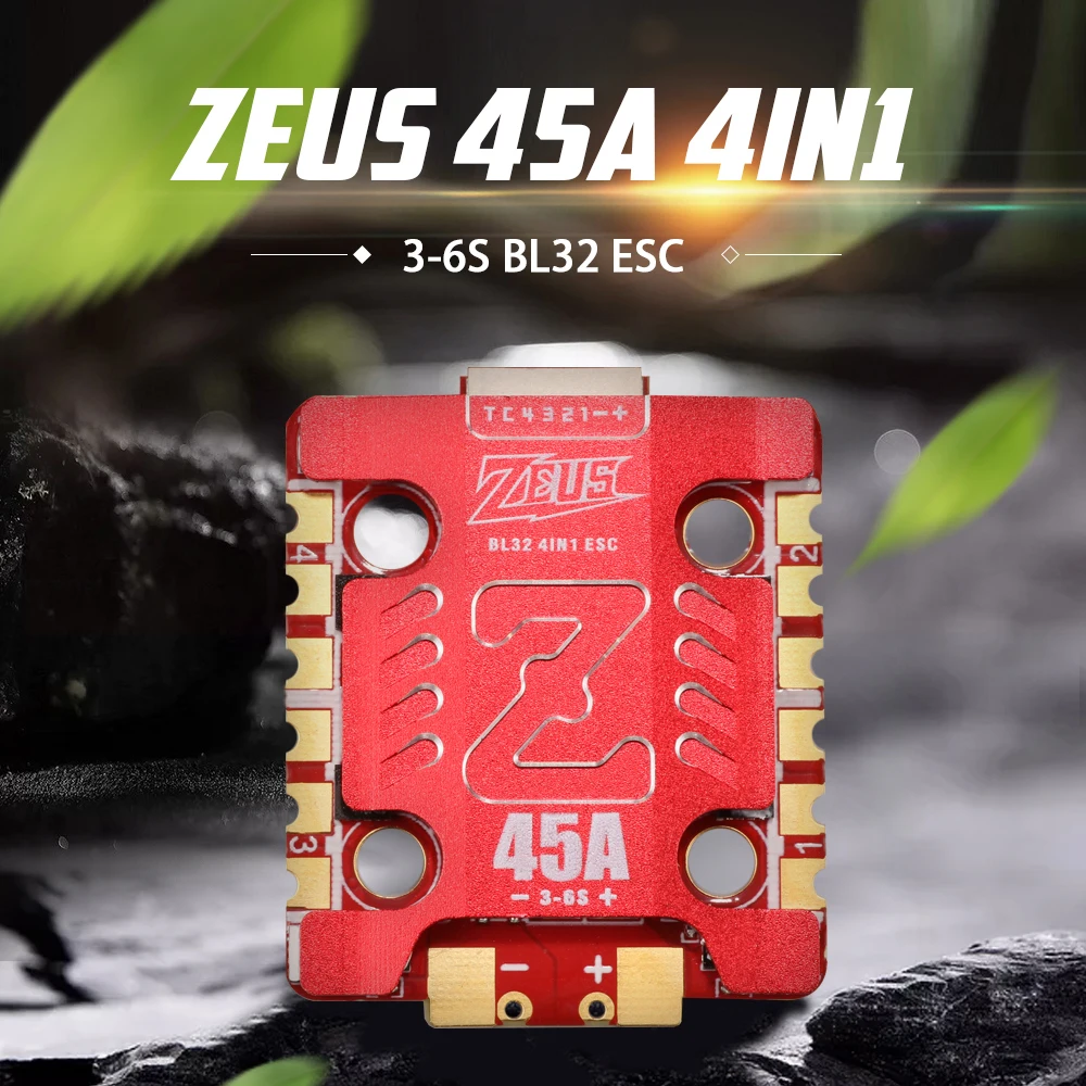 Details about   HGLRC Zeus 4in1 45A 3-6S BLHeli32 4in1 ESC 20x20mm for FPV Racing Drone