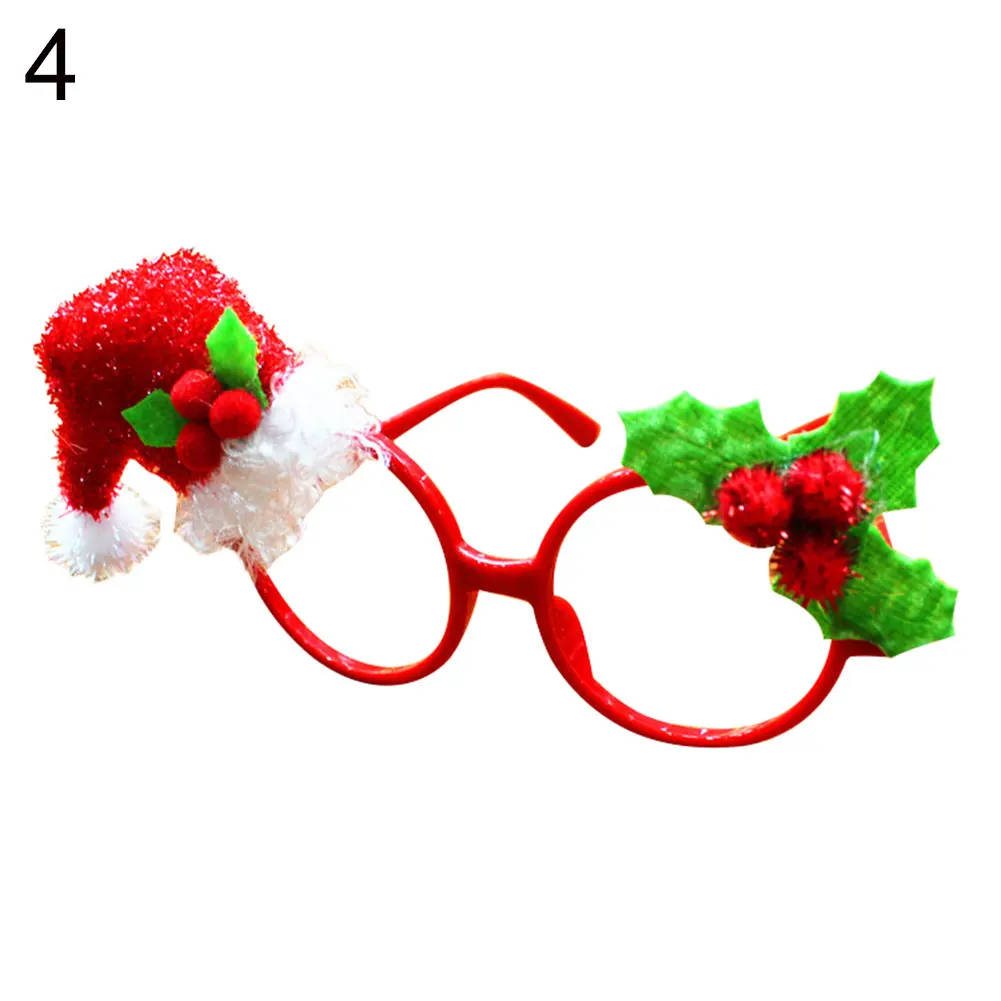 Рождественские очки нарядное платье олень Санта Клауса очки со снеговиком рамка «сделай сам» фото реквизит Рождественская вечеринка маски рождественские принадлежности - Цвет: 4