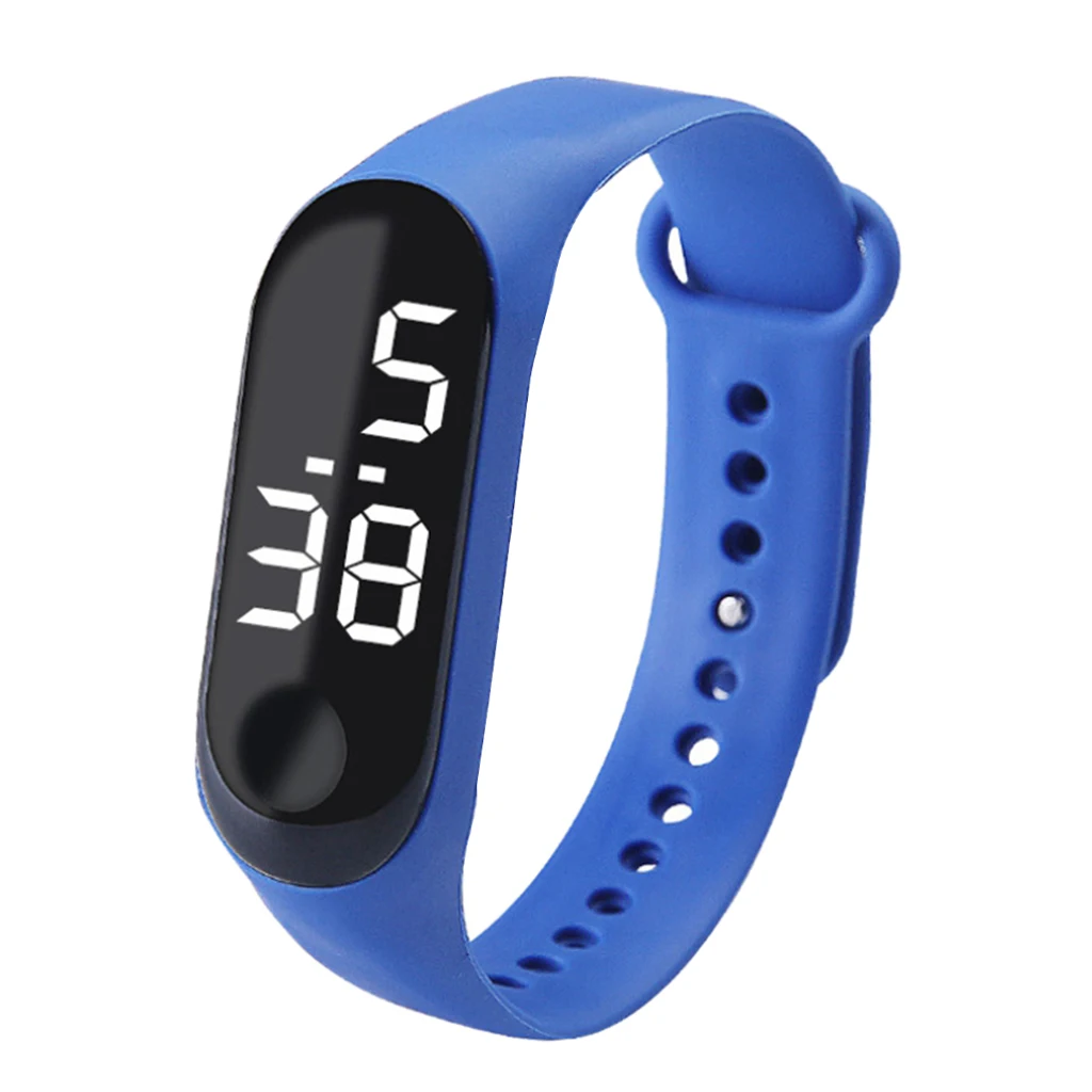 Unisex Silicone LED Digital Creative Touch Screen Sport Watch Bracelet Digital Wristwatches Adjustment Men/Women/Kids