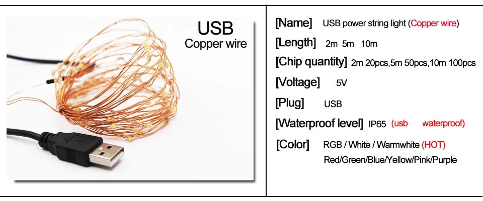 Серебряная проволока светодиодная гирлянда 10 м 5 м 2 м USB сказочные огни наружные лампы luces led decoracion украшение для свадебной вечеринки