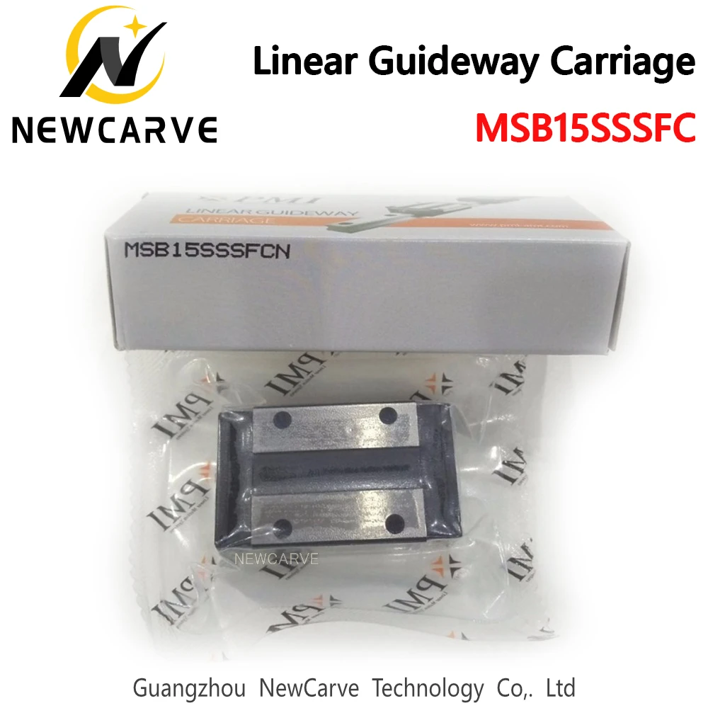 

Taiwan MSB15SSSFC PMI Linear Guideway Carriage Slider Block MSB15S For CO2 Laser Machine NEWCARVE