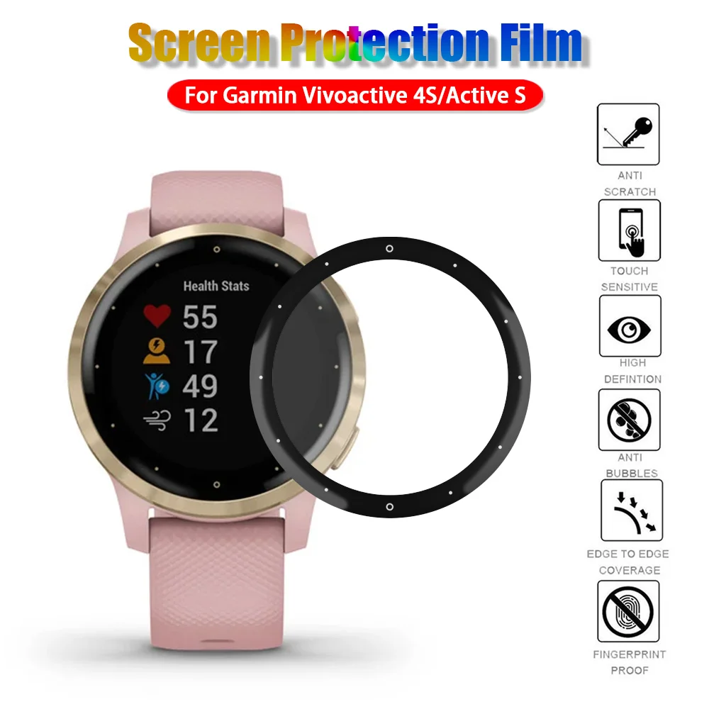 3D полный охват Защитная пленка для смарт-часов Garmin Vivoactive 4S/Активный S царапинам
