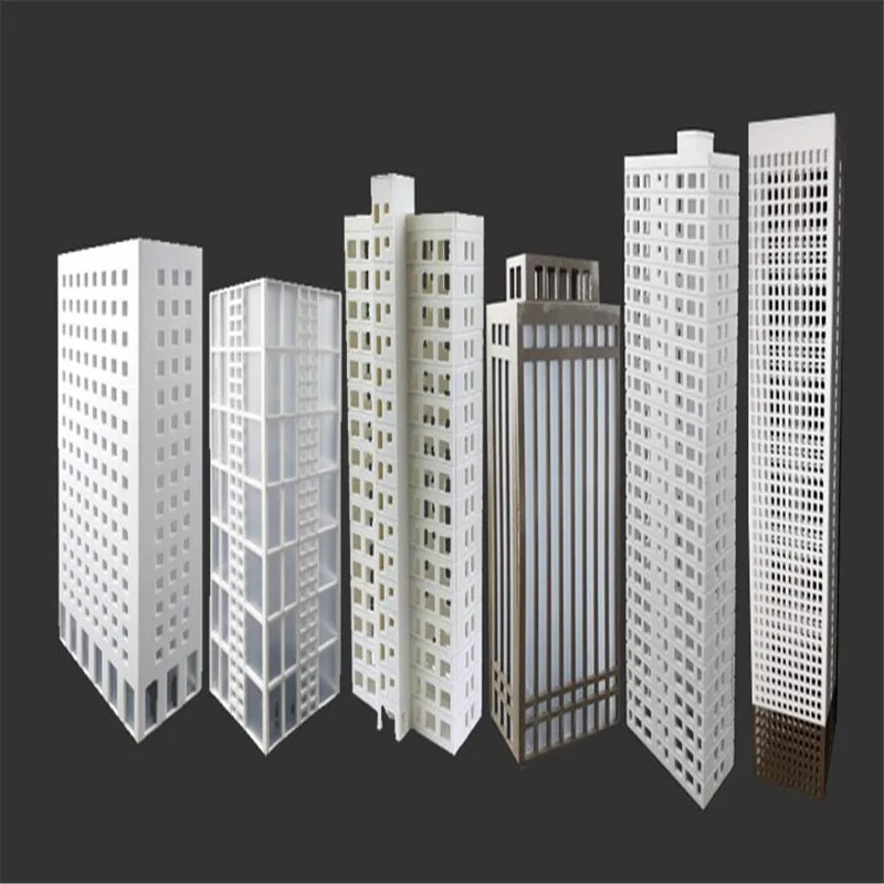 

2pcs/lot 1/300 scale architecture model building for train layout