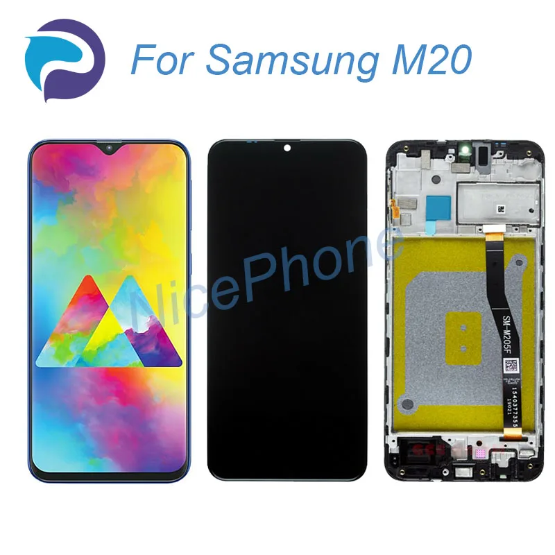 Для Samsung M20 ЖК-экран + сенсорный дигитайзер дисплей 2340*1080 SM-M205F/FN/G/M/N сменный в сборе