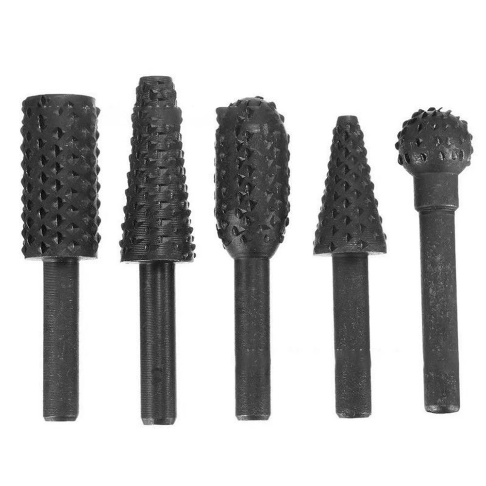 Drill Bits Set Accessories Rotating File High Speed Steel For Woodworking Carving Durable Grinding Head Home Cutter Hole Milling