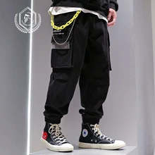 Мужские свободные штаны-шаровары Golomise в стиле сафари с карманами, модные штаны до щиколотки в стиле хип-хоп