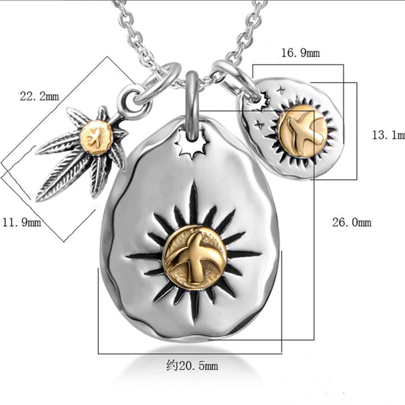 商务男金顶飞鹰吊坠 钛钢项链手链吊坠 (12)