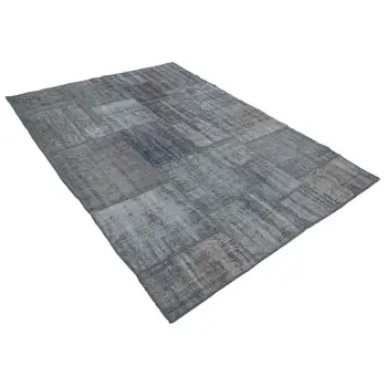 

173x242 Cm Grey Handmade Patchwork Rug-6x8 Ft