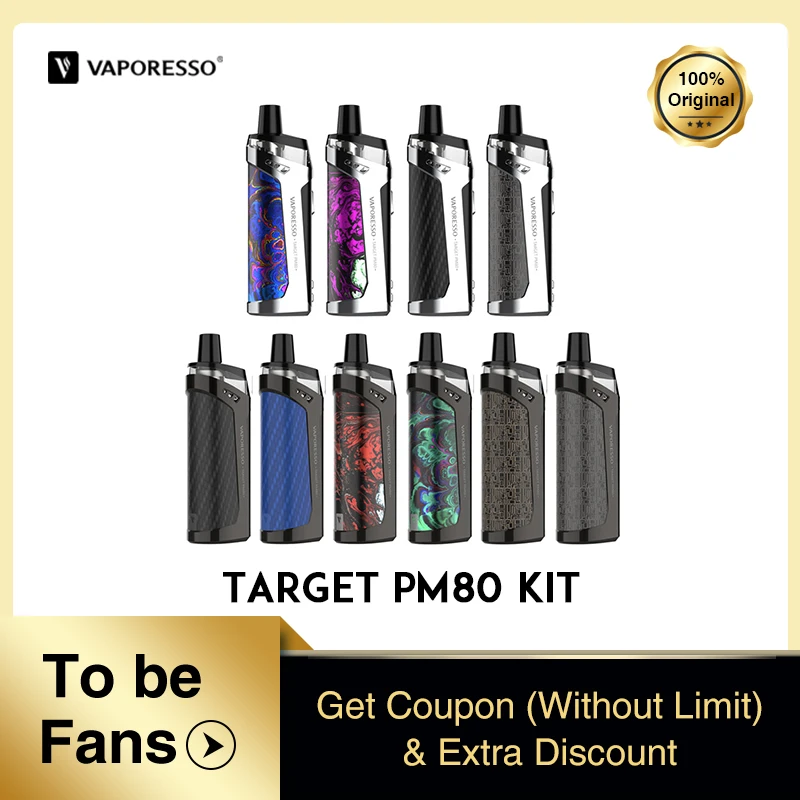 Vaporesso Target PM80 Kit Pod System Box Mod Vape liquid для жидкости Vaper Vaporizer электронная сигарета GTX Mech