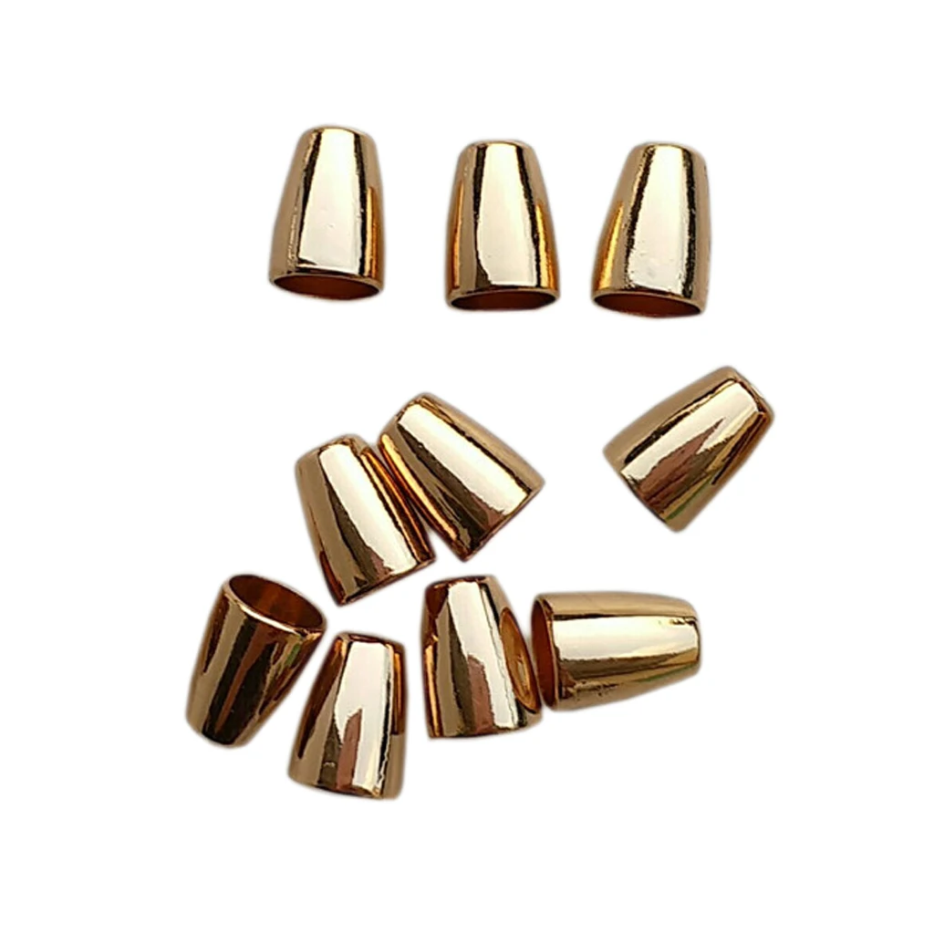 10Pcs  Metal Bell Shock Cord Ends Clothes Bag Sport wear Rope Drawstring Stop, 13.3 x 10.4mm