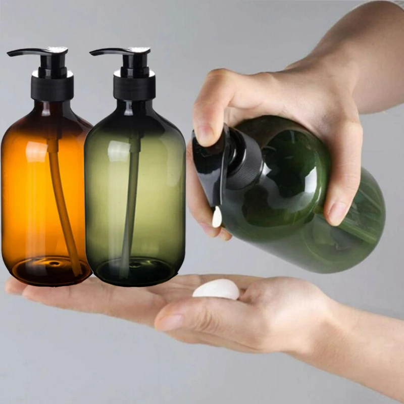 

500ml / 300ml plastic lotion shampoo bottle personal care travel split bottle household reuse empty cosmetic container