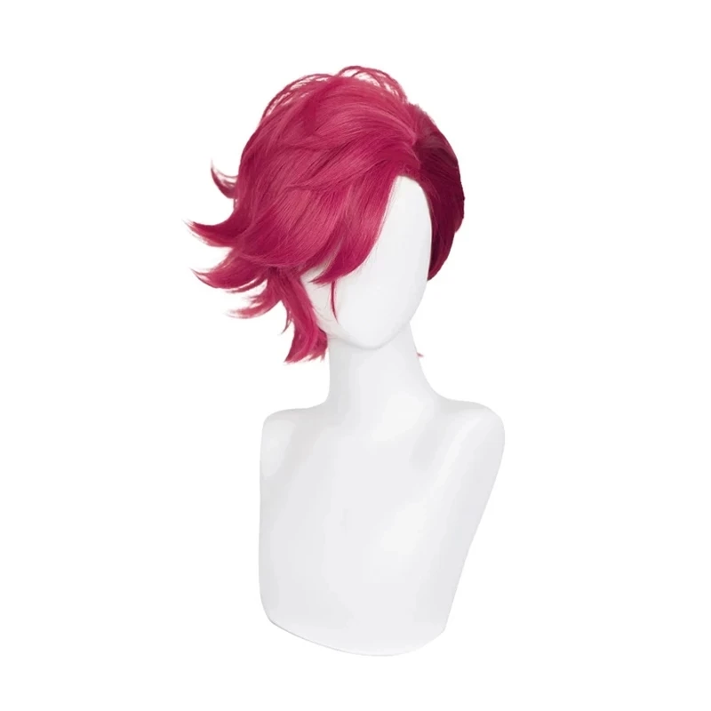 sexy police woman costume Game LOL Arcane Vi Cosplay Wig VI 30cm Deep Rose Short Heat Resistant Synthetic Hair Woman And Man Role Play Wigs halloween outfits