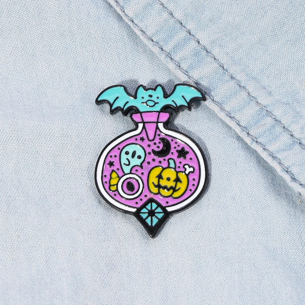 Летучие мыши в виде приведения и тыквы Фея Брошь &quotСказка&quot полночь волшебного